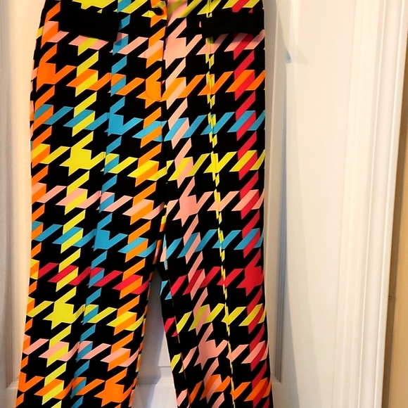 New York & Company multi colored Wideleg pants, small back pocket size 8 - Picture 1 of 8